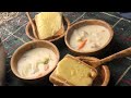 Making Ghibli meals on a bonfire [Arrietty] cream stew and cheese bread [Ghibli meal]