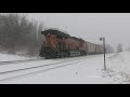 Freight Trains Struggles in the snow and a blizzard