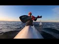 Cold crispy morning with the surfski gang off Ricketts Point, Melbourne