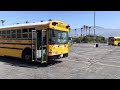 School Buses Line Up for Southern California CASTO Bus ROADEO