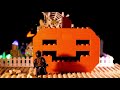 Lego Building Halloween Pumpkin Jack O' Lantern Carving Animation