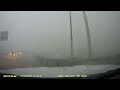 Dashcam video captures one man's encounter with a tornado on I-265 in Southern Indiana