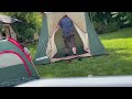 Setting up Old Tent