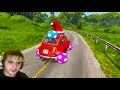 Big & Small Red Vizor Monster Truck vs Guido Cars with Thomas Train The Tank Engine - BeamNG.Drive