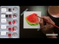How To Paint Realistic Watermelon | Easy Step By Step Realistic Watercolor Tutorial For Beginners