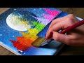 Easy Acrylic Painting Technique｜RELAXING ASMR Video