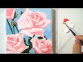 장미 예쁘고 쉽게 그리는 방법(3가지 꿀팁) | 아크릴화 꽃 | How to Paint Roses Acrylic