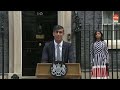 'I am sorry:' Rishi Sunak says in his final speech as Prime Minister after his defeat