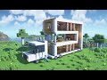 ⛏️ Minecraft Tutorial :: 🛻 How to build a Truck Modern House 🏡 [마인크래프트 트럭 위에 있는 모던하우스 집짓기 건축강좌]