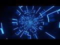 Blue Tunnel Abstract Background Video Loop - Geometric Pattern - Motion Grafics Metallic Texture 4k