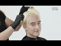 Platinum Card Blonding Technique on Curls | Global Lightening Hair Tutorial | Kenra Color