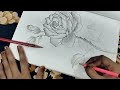 New fabric Painting drawing very easy beautiful rose flower 🌹 drawing #sanaya