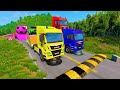 Big & Small Red Vizor Monster Truck VS Thomas The Tank Engine | BeamNG.drive