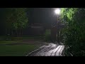 Calming sound of rain falling late at night, ASMR for insomnia and sleep, comfortable rain sound