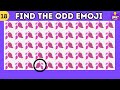 FIND THE ODD EMOJI OUT #16 | odd one out puzzle | Emoji quiz 2024