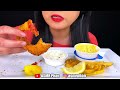 ASMR FRIED FISH, ONION RINGS, WAFFLE FRIES MUKBANG *BURGERVILLE* Eating Show | ASMR Phan