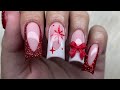 TRYING DUCK NAILS FOR THE FIRST TIME! | RED WINTER DUCK NAILS❤️ BEGINNER FRIENDLY NAIL ART