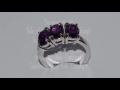 trilogy ring with amethysts