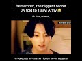 Remember when BTS Jungkook told the biggest *secret* to millions of Army 😂 #btsshorts #ytshorts