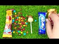 Satisfying Video | Unpacking Rainbow Lollipop AND Sweets ! Skittles & ChupaChups Candy Cutting ASMR