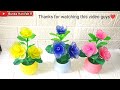 Rose Flower Making with Plastic bag l Cara Membuat Bunga Mawar dari Plastik kresek l DIY Craft
