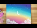 🌈 Rainbow Sky & Dreamy Clouds ☁️| Daily Challenge | Easy Art | Step By Step Easy Acrylic Painting