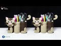 Pencil Holder From Used Bottles | Cat Pencil Holder | creative ideas from plastic bottles