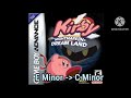 Forest Stage from Kirby Nightmare in Dreamland, but 4 semitones lower