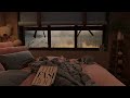 Cozy Bedroom In a Quiet and Peaceful Village. Rain on Window and Cricket Sounds. Cozy Ambience  ASMR