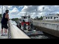 Ortona Lock / Boats Transiting the Lock on the Okeechobee Waterway / Florida