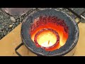 Water Casting Copper - 11kg Melt - ASMR Metal Melting - Trash To Treasure - BigStackD Casting