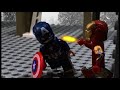 Captain America: Ironman vs Capt America and bucky -LEGO STOP MOTION