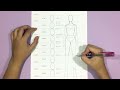 how to draw the fashion figure template or block | 9 heads technique for beginners