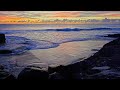 Australian Beach After Sunset with Beautiful Orange Glow, Nature ASMR, 2H in 4K