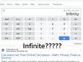 I Made infinite on a calculator