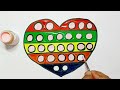 Easy Drawing and Painting Idea | Rainbow Popit Drawing For Little Artists