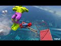 GTA 5 Ragdolls COLOR TEAM HULK Jumps/Fails (Euphoria Physics/Compilation) 47