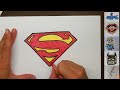 Drawing: How To Draw The Superman Logo - Step by Step - Easy!  | DoodleDrawArt!