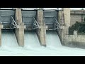 Amazing Spillways Opening of Large Dam