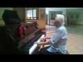 87year old Lola Grace on piano