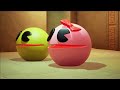 robot pacman vs ms-pacman vs monster lava pacman vs cartoon cat adventure in  real live