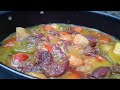 The simplest beef stew in nature with baked bread | Cooking in the wild with ASMR