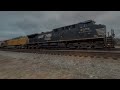 Nice day railfanning northern Georgia with two heritage units 2-12-23