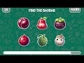 Find The Odd One Out - Fruit Edition| 30 Ultimate Levels from Easy to Hard| Quizzer Odin