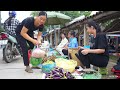 Making bean sprouts, Picking Eggplants, Papaya flowers and bringing them to the market to sell