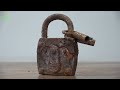 Copper plating on 1936 'Burg' padlock - Full restoration! I Dr. Hut of Handcraft