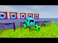 Cars vs Colorful Slides with Portal Trap Cars vs Balls vs Train BeamNG Drive#27