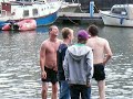 Roger Blake stag do Bristol 2010. Bridge jumpers, Markus and Nigel.