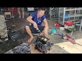 All process of overhaul, repair, restoration of yanmar 3 cylinder diesel engine. Cost 500 USD