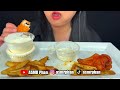 ASMR FRIED CHICKEN DIPPED IN RANCH & BLEU CHEESE FROM WINGSTOP (MUKBANG)